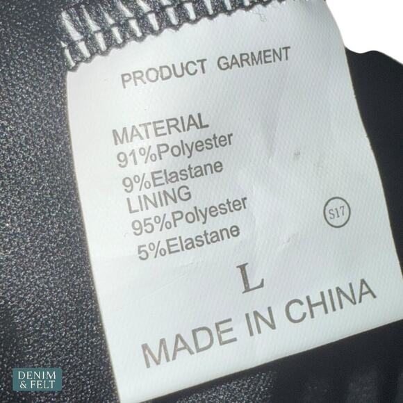 Pink Queen Black One Piece Swimsuit Textured Tummy Control Size L Bathing Suit - Picture 15 of 15